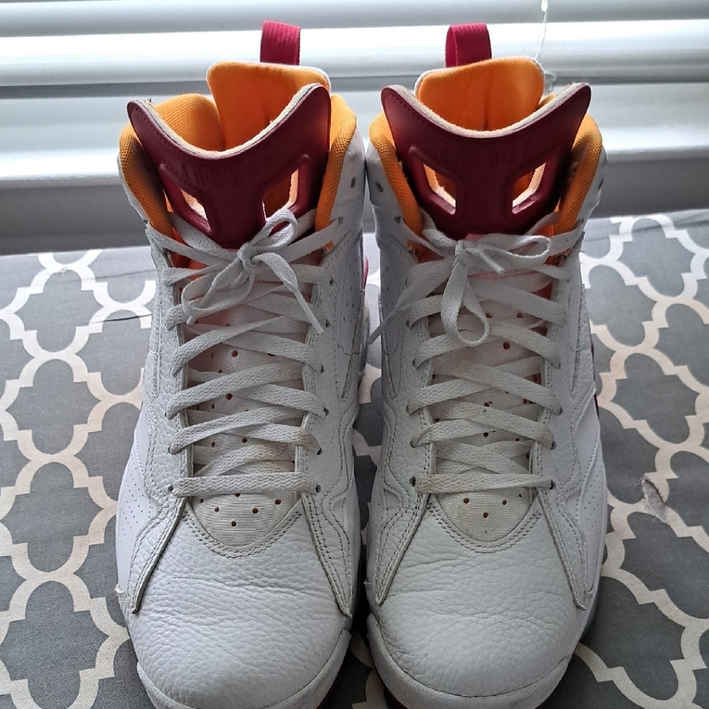 Nike White and Red Athletic Shoes